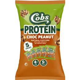 Cobs Protein Choc Peanut Popcorn 150g 5 pack
