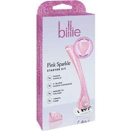 Billie Pink Sparkle Razor Starter Kit With Case each