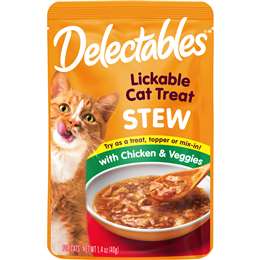 Delectables Lickable Cat Treat Stew With Chicken & Veggies 40g