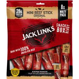 Jack Link's Mini Beef Sticks Original 13g x 8 pack