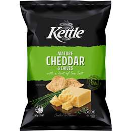 Kettle Potato Chips Mature Cheddar & Chives 165g
