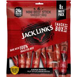 Jack Link's Mini Beef Sticks Smokey BBQ 13g x 8 pack
