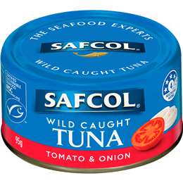 Safcol Wild Caught Tuna Tomato & Onion 95g