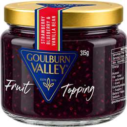 Goulburn Valley Fruit Topping Strawberry Blueberry & Vanilla Bean 315g