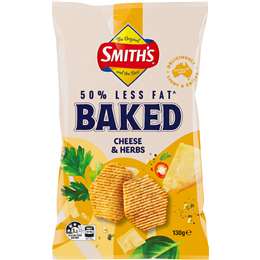 Smith's Crinkle Cut Baked Potato Chips Cheese & Herbs 130g