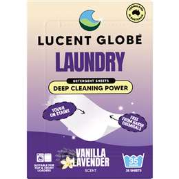Lucent Globe Laundry Detergent Sheets Vanilla Lavender 35 pack