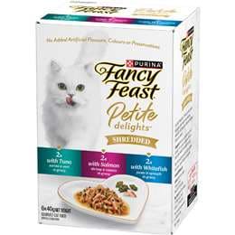 Fancy Feast Petite Delights Shredded Cat Food Seafood Variety 40g x 6 pack