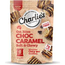 Charlies Oat Bites Chocolate Caramel 150g 6 pack
