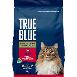 True Blue Freeze Dried Raw Coated Dry Cat Food Beef 1kg