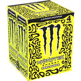 Monster Energy Drink Lando Norris Cans 500mL x 4 pack