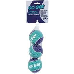 Go Get Squeaker Tennis Ball Medium Dog Toy 3 pack