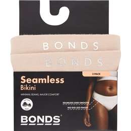Bonds Ladies Seamless Bikini Size 12 Assorted 2 pack