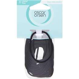 Oscar Orsen Large Thin Hair Elastics Black 30 pack