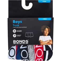 Bonds Boys Trunks Size 12-16 3 pack