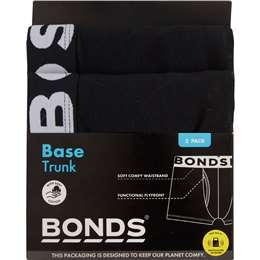 Bonds Mens Base Trunk Size XL 2 pack