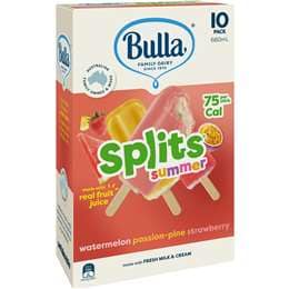Bulla Splits Summer Variety Sticks 680mL 10 pack