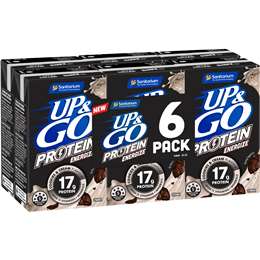 Up&Go Protein Energize Cookies & Cream Liquid Breakfast 250mL x 6 pack