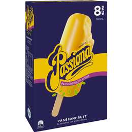 Passiona Ice Pops Passionfruit 560mL 8 pack