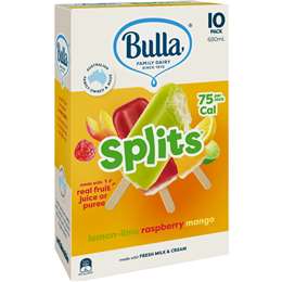 Bulla Splits Lemon Raspberry & Mango Sticks 680mL 10 pack