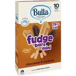 Bulla Fudge Bars Mini Sticks 400mL 10 pack