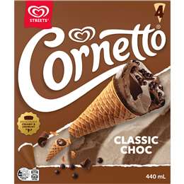 Cornetto Classic Choc Cone 4 pack