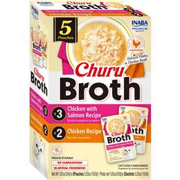 Churu Broth Wet Cat Food Chicken & Salmon 30g x 5 pack