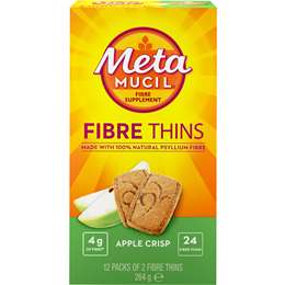 Metamucil Fibre Thins Apple Crisp 12 pack