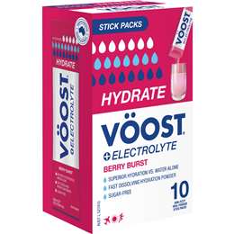 Voost Hydrate Electrolyte Sticks Berry Burst 10 pack