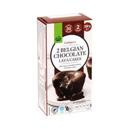 Woolworths Belgian Chocolate Lava Cake 2 Pack 180g