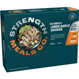 Strength Meals Co Slow Cooked Lemon Garlic Chicken 600g