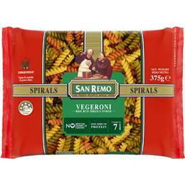 San Remo Spirals Vegeroni 375g