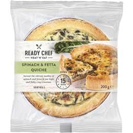 Ready Chef Spinach & Fetta Quiche 200g