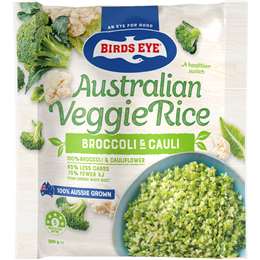 Birds Eye Frozen Veggie Rice Broccoli & Cauli 500g