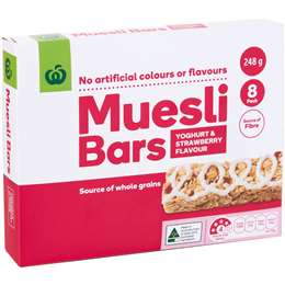 Woolworths Muesli Bars Yoghurt & Strawberry 8 pack