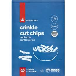 Woolworths Essentials Crinkle Cut Chips 1kg