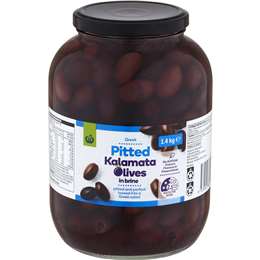 Woolworths Pitted Kalamata Olives In Brine 1.4kg