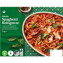 Woolworths Spaghetti Bolognese Chilled Meal 1.1kg