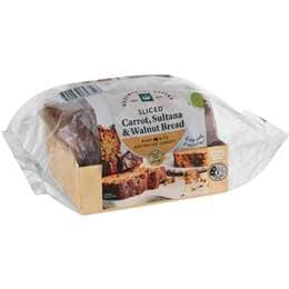 Woolworths Carrot Sultana & Walnut Loaf Slices 500g 5 pack