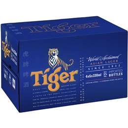 Tiger Asian Asian Lager Bottles 330mL x 24 case