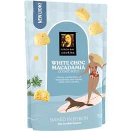 Byron Bay Cookies White Choc Macadamia Cookie Bites 100g