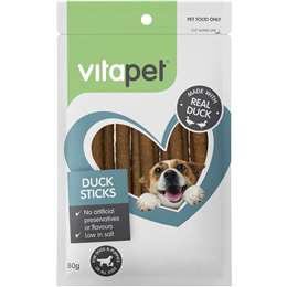 Vita Pet Jerhigh Duck Sticks Dog Treats 80g