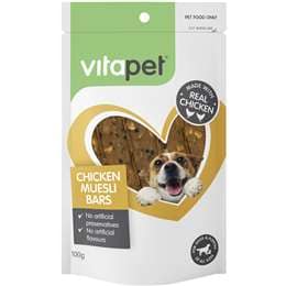 Vita Pet Chicken Muesli Bars Dog Treats 100g
