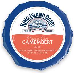 King Island Dairy Phoques Cove Camembert Cheese 200g