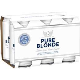 Pure Blonde Ultra Low Carb Lager Cans 375mL x 6 pack