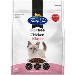 Fussy Cat Grain Free Kitten Dry Cat Food Chicken With Vegetables 450g