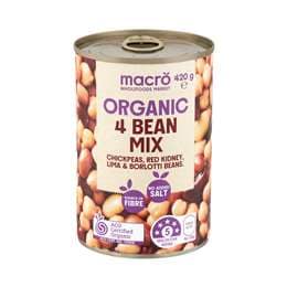 Macro Organic 4 Bean Mix 420g