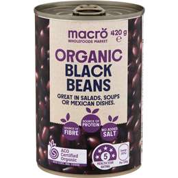 Macro Organic Black Bean 420g