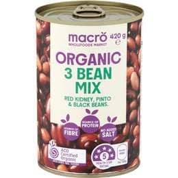 Macro Organic 3 Bean Mix 420g