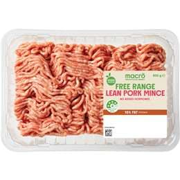 Macro Free Range Lean Pork Mince 500g