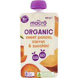Macro Organic Baby Food Sweet Potato Carrot & Zucchini 120g